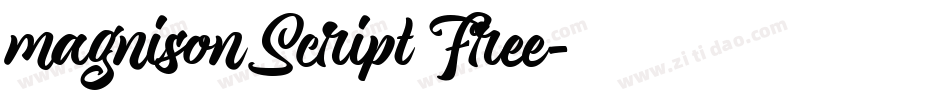 magnison Script Free字体转换